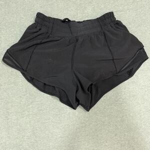 Lululemon Sz 6 Black Hotty Hot Athletic Shorts Inseam 3.5” Running Lined